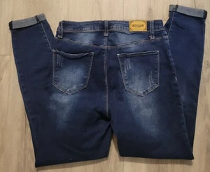 RAW 7 ORIGINAL JUNIOR GRÖSSE 7 DAMEN VORGEWASCHEN VORGEWASCHT BEQUEM DENIM BLAU JEANS  - Bild 1 von 18
