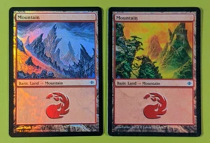 FOIL Mountian #242 and #245 x2 Shards of Alara 2x Magic the Gathering MTG - Picture 1 of 1