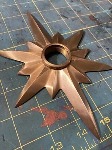 Vintage Old Atomic Mid Century Starburst Door Knob Escutcheon Schlage Parts USA - Picture 1 of 7