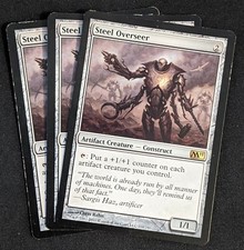 MTG 3x STEEL OVERSEER Magic 2011 M11 Core Set (Moderate / Heavy Play)