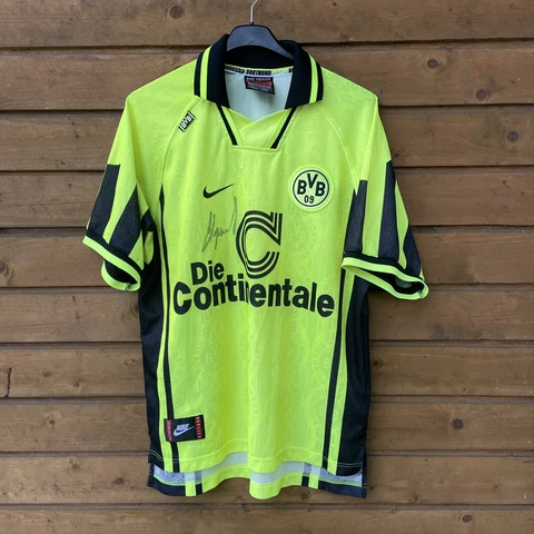 Borussia Dortmund BVB 1996 1997 Nike Home Signed Football Shirt Soccer Jersey Cover