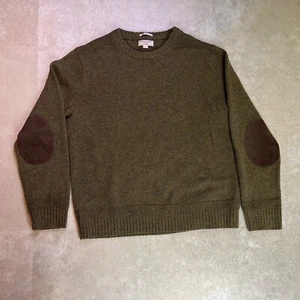 Wallace and Barnes Shetland Wool Elbow Patch Sweater Size Large - Picture 1 of 5
