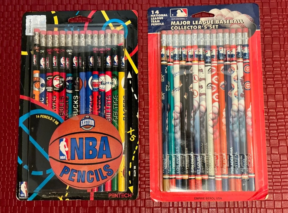 1993 Major League Baseball Collectors Team Set 14x Pencils Office Supplies