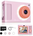 Digital Camera 1080P 2.4” Screen 16 LED Filling Lights 32 GB TF card Pink Kids