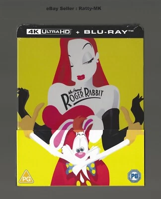 WHO FRAMED ROGER RABBIT - UK EXCLUSIVE 4K UHD + BLU RAY STEELBOOK - NEW & SEALED - Image 1 of 4