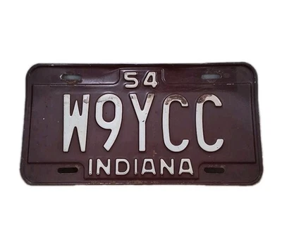matrícula indiana 1954 W9YCC Foto 1 de 2