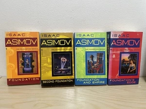Isaac Asimov Foundation Series Books 1-4, Matching Stephen Youll Cover Designs - Imagen 1 de 15