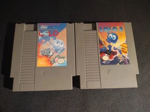 Adventures of Lolo 1 & 2 (Nintendo Entertainment System, 1990) NES Lot Authentic - Picture 1 of 2