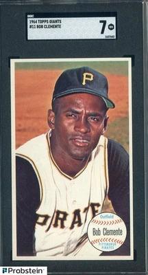 1964 Topps Giants No1 Боб Роберто Клементе Pittsburgh Pirates Зал славы SGC 7 почти как новый - Изображение 1 из 2