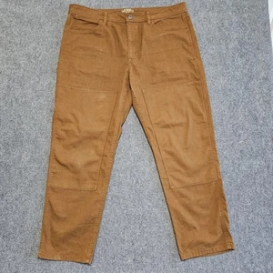REI Trailsmith Double Knee Duck Canvas Carpenter Work Pants Mens 40x30 Brown - Picture 1 of 16