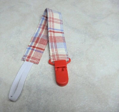 Pacifier Clip NB Baby Infant Toddler Holder Teething Ring Pasi Binky  Red Blue - Image 1 of 4