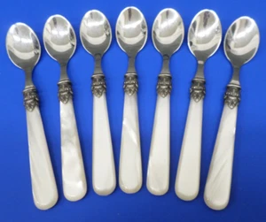 7 Cubiertos EME NAPOLEÓN-PERLA Brillante 18/10 ITALIA Acero Inoxidable 5.5" CUCHARAS DEMITASSE - Imagen 1 de 9