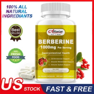 Premium Berberine HCL Extract 1000mg, Healthy Cholesterol, Anti-inflammatory US - Picture 1 of 9