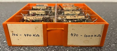 Vintage Resistor Assortment | 100kΩ - 1MΩ Mixed High-Value Resistors for DIY Foto 1 de 4