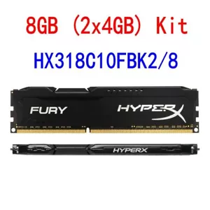 Kingston HyperX FURY 8GB 2x 4GB HX318C10FBK2/8 DDR3 1866MH 240Pin Desktop Memory - Picture 1 of 6