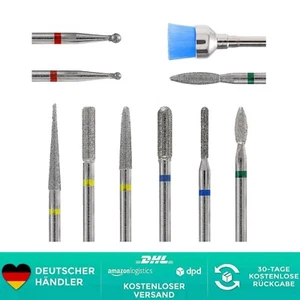 10pcs Diamant Bits Set Professioneller Schleifkörper Schleifkopf Nagelfräser ... - Bild 1 von 2
