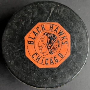 1964-67 Chicago Blackhawks NHL Game Used Puck National Hockey League Converse - Picture 1 of 4