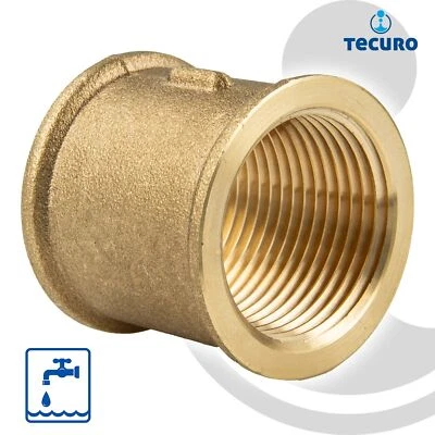 tecuro Muffe Innengewinde zylindrisch (Rp), Messing blank CW617N