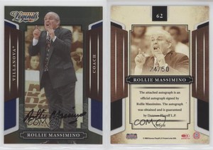 2008 Donruss Americana Sports Legends /50 Rollie Massimino #62 Auto