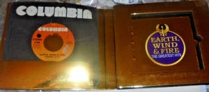 Vintage Earth Wind Fire Band Hit Song Shining Star 45 Record & Patch Fan Club #1 - Picture 1 of 3