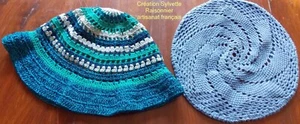 BERETS  CHAPEAUX CROCHET MAIN ARTISANAL  LOT DE 2 SUPER PROMO - Picture 1 of 2