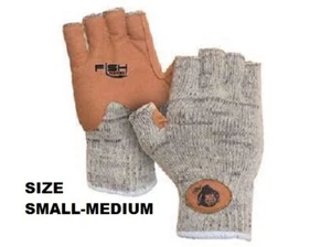 Fish Monkey Sz S/M Wooly Half Finger Knit Wool Fishing Gloves FM30 Small Medium - Picture 1 of 10