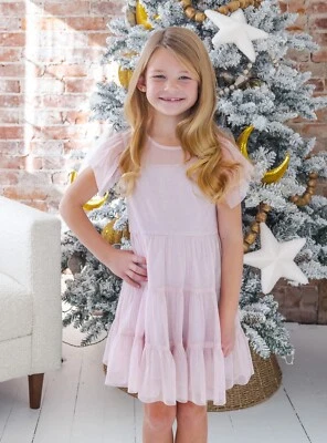 Girls size 5 short sleeve Tulle Sparkling knit dress - Image 1 of 3