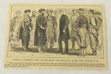1884 magazine engraving ~ 1857 Gordon In Armenia ~ Laying Down The Boundary
