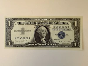 1957 A $1 One Dollar Silver Certificate Blue Seal Currency Note - Picture 1 of 2