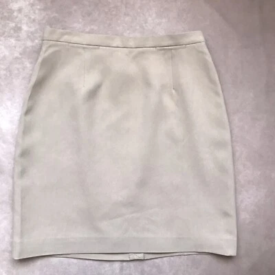 Falda Vintage Banana Republic 100% Seda Beige Tostado Piedra Suave Clásica Safari 10 Foto 1 de 4