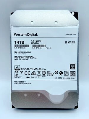 WUH721414ALE6L4 WD Ultrastar 14TB HC530 SATA 0F31284 Enterprise LFF Hard Drive - Image 1 of 4