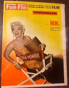 MARILYN MONROE - FUNK UNTER FILM 24.09.60 DREIFARBIGES COVER ÖSTERREICH MAGAZIN SELTEN - Bild 1 von 2