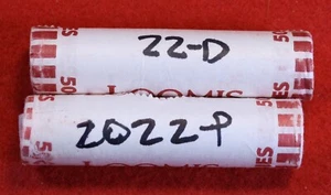 2022 - P&D Lincoln Shield Cent Penny 2-50 Münzrollen Stempelglanz - Bild 1 von 1