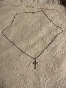 Kreuz Halskette silberfarben - Bild 1 von 4