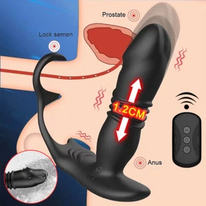 Backdoor Rear Male For Vibrator Thrusting Adults Stimulator Plug Sex Toy - Picture 1 of 14