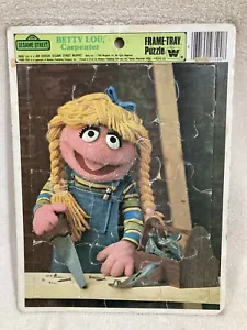 Vintage 1981 Sesame Street Betty Lou Carpenter Frame-Tray Puzzle Whitman Henson - Picture 1 of 8