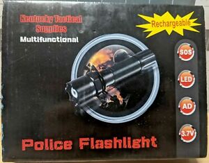 Police Flashlight Kentucky Tactical Supplies 3.7v Rechargeable LED SOS New