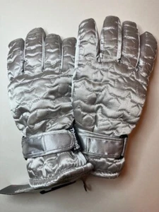 Girls 3M Thinsulate Insulated Gloves Size XL Winter Snow Gear Silver Stars - Picture 1 of 4