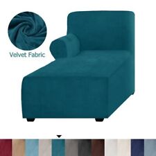 Velvet Chaise Lounge Chair Cover Stretch Non Slip Washable Removable Slipcovers