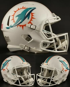 MIAMI DOLPHINS NFL Riddell SPEED Full Size Authentic Football Helmet - Picture 1 of 6