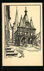 Knstler-AK Michelstadt, Rathaus erbaut 1484 renov. 1903 
