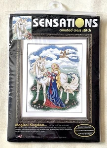 Dimensions / Sensations M’LADY & THE UNICORN / MAGICAL KINGDOM Cross Stitch Kit - Picture 1 of 5