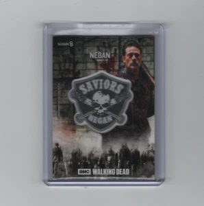 WALKING DEAD SEASON 8 JEFFREY DEAN MORGAN/NEGAN (SAVIORS) FACTION PATCH CARD - Picture 1 of 2