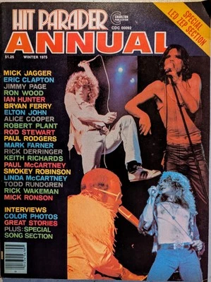 Hit Parader Magazine Annual Winter 1975 Led Zeppelin, Paul McCartney, Elton, Yes - Image 1 of 4