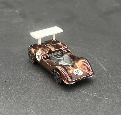 Vintage Original 1968 Hot Wheels Redline Chaparral 2G USA Brown with Spoiler #66 - Image 1 of 4