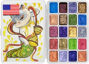 Mini Juego de Pintura Acuarela Cambiante Forestal, 20 Pai Acuarela Cambiante de Color - Imagen 1 de 6