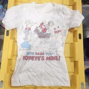 Camisa De Colección Años 70 Popeye Oliva Oyl Y Sirena Adulto Pequeña J27 - Imagen 1 de 6