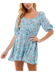 SPEECHLESS Womens Light Blue Double-tie At Waist Wide Leg Romper XS - Picture 1 of 11