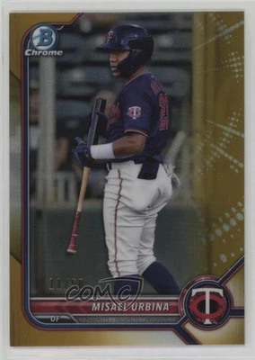 2022 Bowman Chrome Prospects Gold Refractor /50 Misael Urbina #BCP-86 - Image 1 of 2