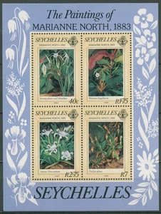 Seychellen 1983 Blumengemälde von Marianne North Block 22 postfrisch (C29125) - Bild 1 von 1